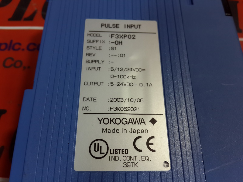 YOKOGAWA F3XP02-0H PULSE INPUT - 裕益科技自動化設備可程式編碼器PLC